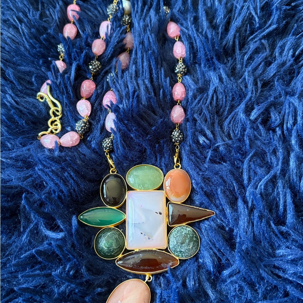 Vibrant Multicolor Stone Necklace
